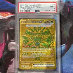 2025 POKEMON PRE EN-PRISMATIC EVOLUTIONS HYPER RARE TEAL MASK OGERPON EX PSA 9 - Image 1