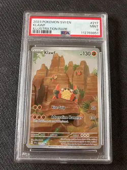 Pokemon Scarlet & Violet Base Set Klawf 217/198 Illustration Rare PSA 9 MINT - Image 1