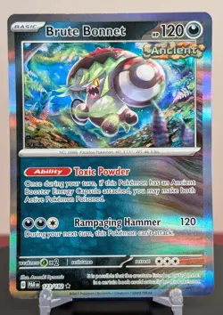 Pokemon Brute Bonnet #123/182 English Paradox Rift Holo Rare - Image 1