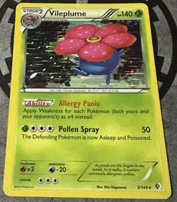 Pokemon TCG - VILEPLUME - Boundaries Crossed 3/149 Rare Holo - LP - Image 2