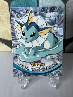 2000 Topps Pokemon TV Animation Edition Series 3 Non Holo #134 Vaporeon NM - Image 1