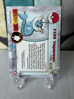 2000 Topps Pokemon TV Animation Edition Series 3 Non Holo #134 Vaporeon NM - Image 2