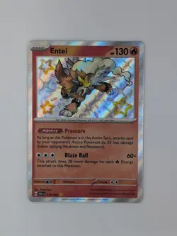 Entei 112/091 Near Mint - Paldean Fates Shiny Rare - Image 1