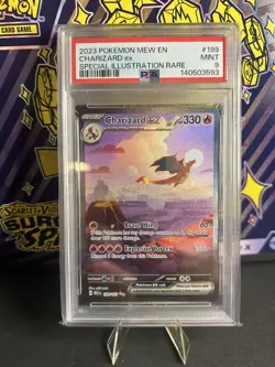 PSA MINT 9 Pokemon TCG Charizard ex 199/165 Sv: Scarlet & Violet 151 Holo 2023 - Image 1