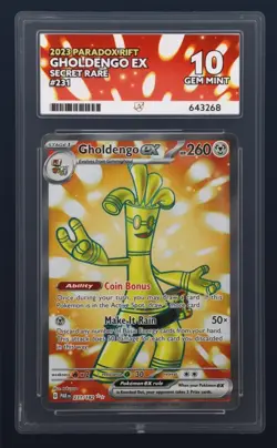 Pokemon TCG Gholdengo EX Paradox Rift 231/182 ACE 10 GEM MINT - Image 3
