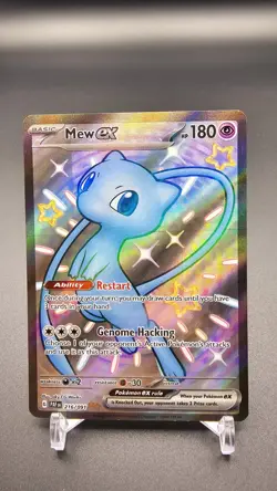 Pokemon TCG Mew EX 216/091 Paldean Fates Full Art Shiny Ultra Rare - Image 1
