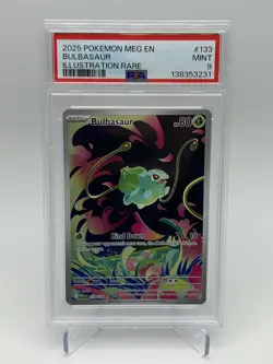 2025 Pokemon TCG Bulbasaur IR 133/132 Mega Evolutions - PSA 9 Mint - Image 1