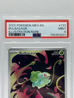 2025 Pokemon TCG Bulbasaur IR 133/132 Mega Evolutions - PSA 9 Mint - Image 2