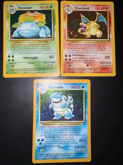 Pokemon Set Base Holo Charizard Venusaur Blastoise ITA - Image 2