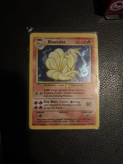 Pokemon TCG Ninetales Base Set Holo Rare LP - Image 1