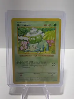 Bulbasaur 44/102 - 1999 Pokemon Base Set - WotC Vintage - Moderately Played - Image 1