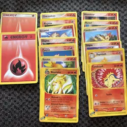 POKEMON Cards Fire Energy Lot Of Rare Cards Excellent To Mint Condition, No Dups - Image 1