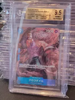 BGS 9.5 CROCODILE OP09-046 SR ALT ART ONE PIECE CARD JAPANESE - Image 1