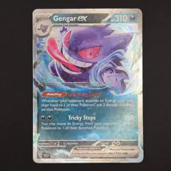 Pokemon TCG Card Gengar ex 104/162 Temporal Forces Double Rare Holo - NM - Image 1