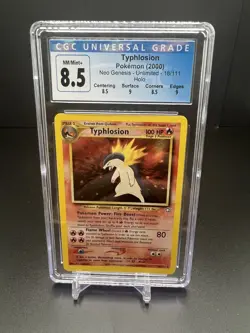 CGC 8.5 Typhlosion 2000 Neo Genesis 18/111 Holo Pokemon Card - Image 1
