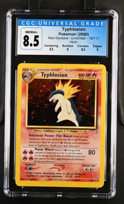 CGC 8.5 Typhlosion 2000 Neo Genesis 18/111 Holo Pokemon Card - Image 3
