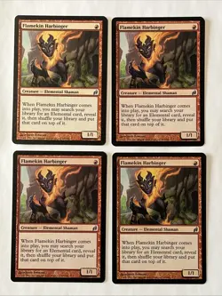 MTG 4 x Flamekin Harbinger uncommon card Lorwyn Magic The Gathering - Image 1