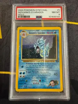 Giovanni's Gyarados Gym Challenge Holo Card 5/132 PSA 8 - Image 2
