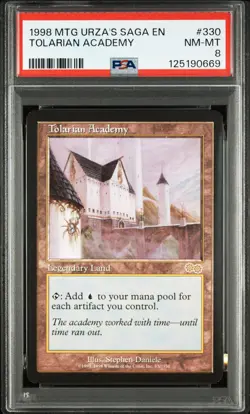 1998 MTG URZA'S SAGA #330 TOLARIAN ACADEMY PSA 8 - Image 1
