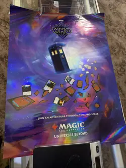 MTG Universes Beyond Doctor Who Retail Promo Foil Poster 18x24 Wizards Of The... - Image 1