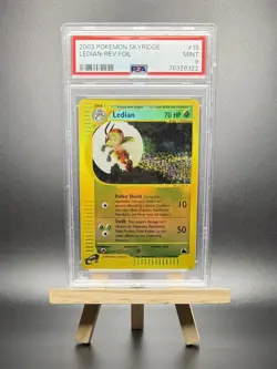 2003 POKEMON LEDIAN REVERSE REV HOLO FOIL #15 E-SERIES SKYRIDGE PSA 9 WOTC - Image 1