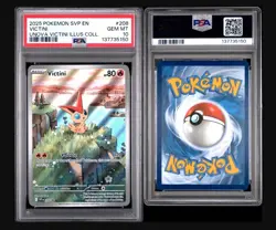 2025 POKEMON SVP EN-SV BLACK STAR PROMO #208 VICTINI UNOVA ILLUS COLL PSA 10 - Image 3