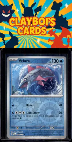 Veluza 056/193 Reverse Holo SV02: Paldea Evolved Pokemon TCG NM+ - Image 1