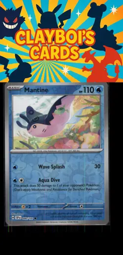 Mantine 040/191 Reverse Holo SV08: Surging Sparks Pokemon TCG NM+ - Image 1