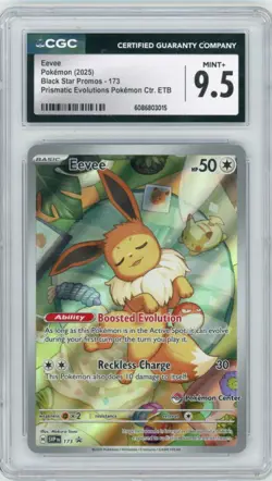 2025 Pokemon Prismatic Eevee 173 Pokemon Center ETB BSP CGC 9.5 - Image 1