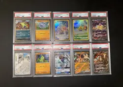 Pokemon TCG Graded Card Lot x10 PSA9-10 - Image 1