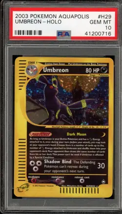 Pokemon Umbreon Aquapolis Holo Rare #H29 PSA 10 Gem Mint - Image 1