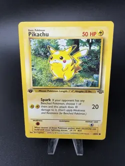 Pokemon TCG Pikachu 60/64 Jungle 1st Edition Regular Non Holo WOTC MP - Image 1
