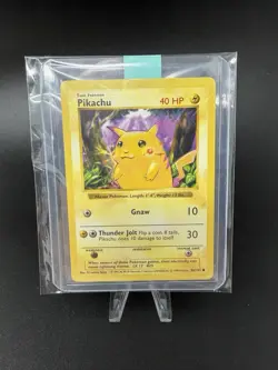 Pikachu (Red Cheeks) Base Set Shadowless 58/102 Regular Pokemon Card NM - Image 4