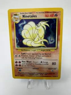 Ninetales Pokemon TCG Base Set 12/102 Holo Unlimited Holo Rare LP - Image 1