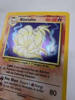 Ninetales Pokemon TCG Base Set 12/102 Holo Unlimited Holo Rare LP - Image 2