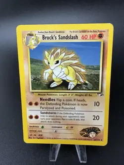 Pokemon Card Brock's Sandslash 23/132 Gym Heroes Rare LP - Image 1