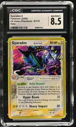 CGC 8.5 Gyarados 2006 EX Holon Phantoms 8/110 Holo Pokemon Card - Image 1