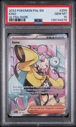 Iono 254 - Pokemon Pal En-Paldea Evolved Ultra Rare - PTCG PSA 10 - Image 1