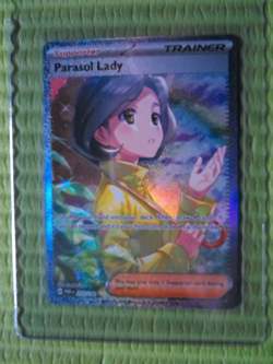 Pokemon TCG Parasol Lady Paradox Rift 255/182 Holo Special Illustration Rare - Image 1