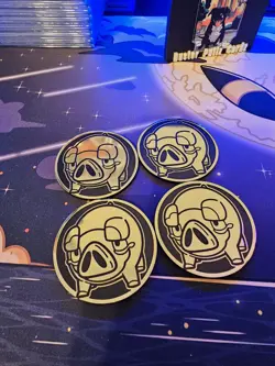 Lot of 4 Official Pokemon Lechonk Coins from TCG - Collectible Gift - Image 1