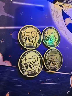 Lot of 4 Official Pokemon Lechonk Coins from TCG - Collectible Gift - Image 2