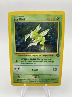 Scyther 10/64 - Jungle - Holo Rare - Unlimited - Pokemon TCG MP - Image 1
