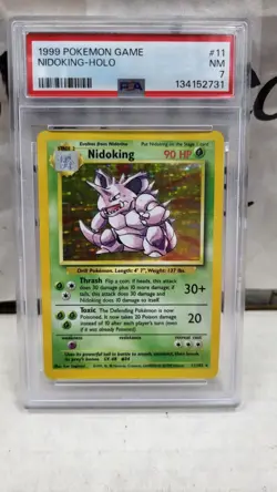 1999 NIDOKING HOLO FOIL BASE SET POKEMON TCG PSA 7 NM NEAR MINT #11/102 - Image 2