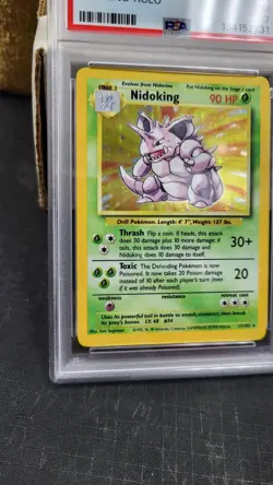 1999 NIDOKING HOLO FOIL BASE SET POKEMON TCG PSA 7 NM NEAR MINT #11/102 - Image 4