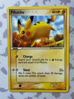 2007 Pokemon EX Power Keepers Pikachu #57/108 MP+ - Image 1