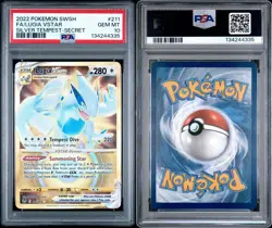 2022 POKEMON SWORD & SHIELD SILVER TEMPEST SECRET FULL ART/LUGIA VSTAR PSA 10 - Image 3
