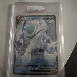 PSA 8 - 2021 POKEMON SWSH BLACK STAR PROMO 130 ICE RIDER CALYREX V JUMBO - Image 1