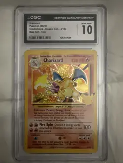 POKEMON CELEBRATIONS 25TH ANNIVERSARY CGC 10 GEM MINT CHARIZARD HOLO 4/102 - Image 1