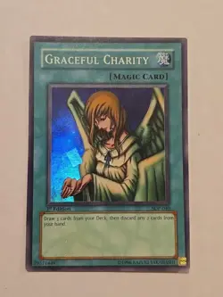 Yugioh 1st Edition Graceful Charity Super Rare SDP-040 LP - Image 1