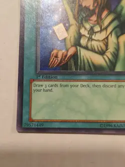 Yugioh 1st Edition Graceful Charity Super Rare SDP-040 LP - Image 2